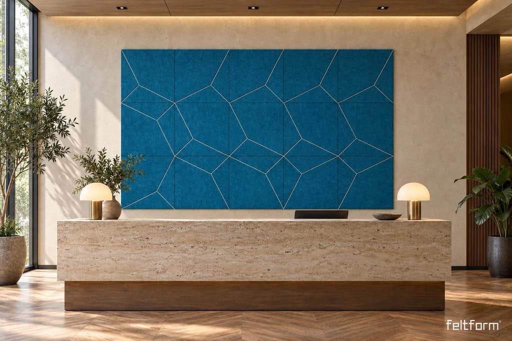 Constellations Wall en recepción corporativa