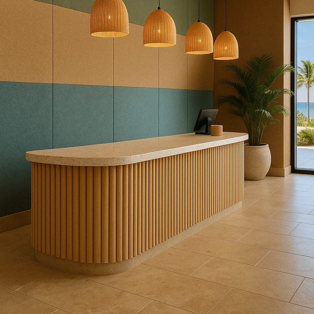 Coastal-Inspired Hotel Lobby Design